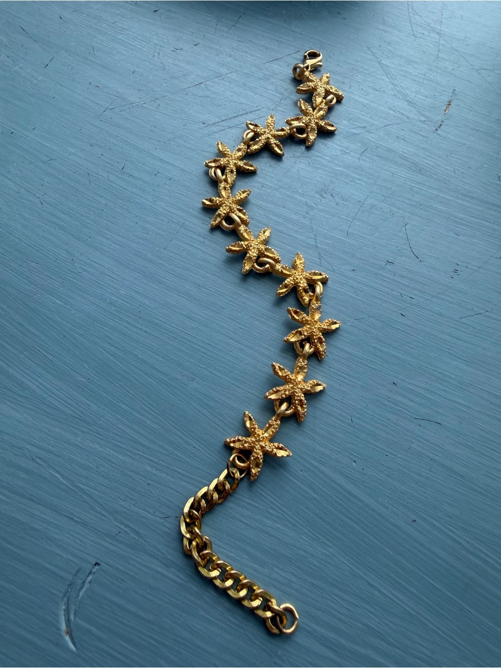 Gold Starfish Link Bracelet - Women Jewelry